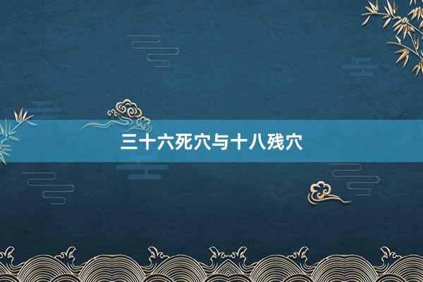 三十六死穴与十八残穴